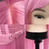Pink wig head model adult hairstyle display, shooting model head model styling practice props and accessories Application Scenario